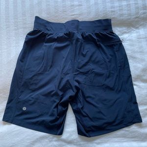 Lululemon size medium T.H.E. Short with luxtreme liner 9 inch inseam color blue